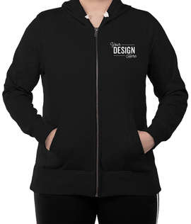 District Women's Re-Fleece Zip Hoodie - Color: Black