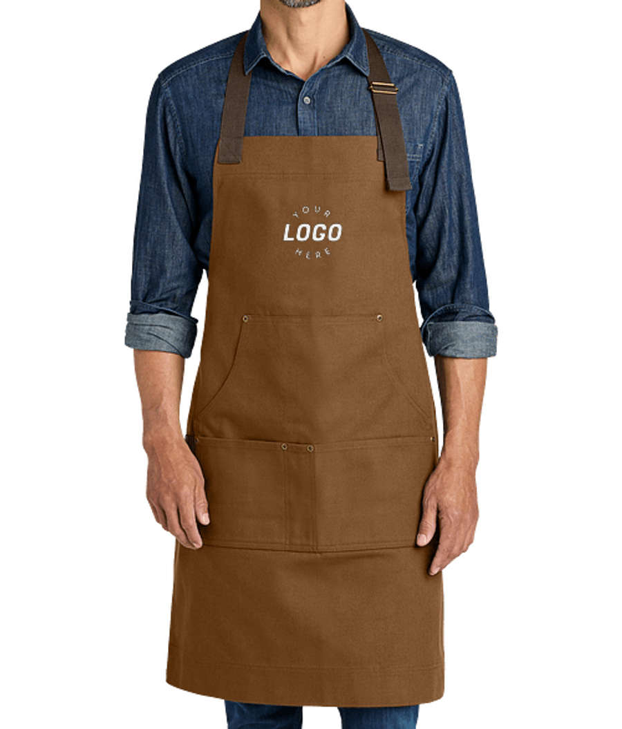 Port Authority Signature Workwear Full Length Multi Pocket Apron - Embroidered in Duck Brown