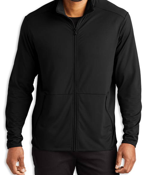 Port Authority Accord Stretch Performance Full Zip Sweatshirt in Black