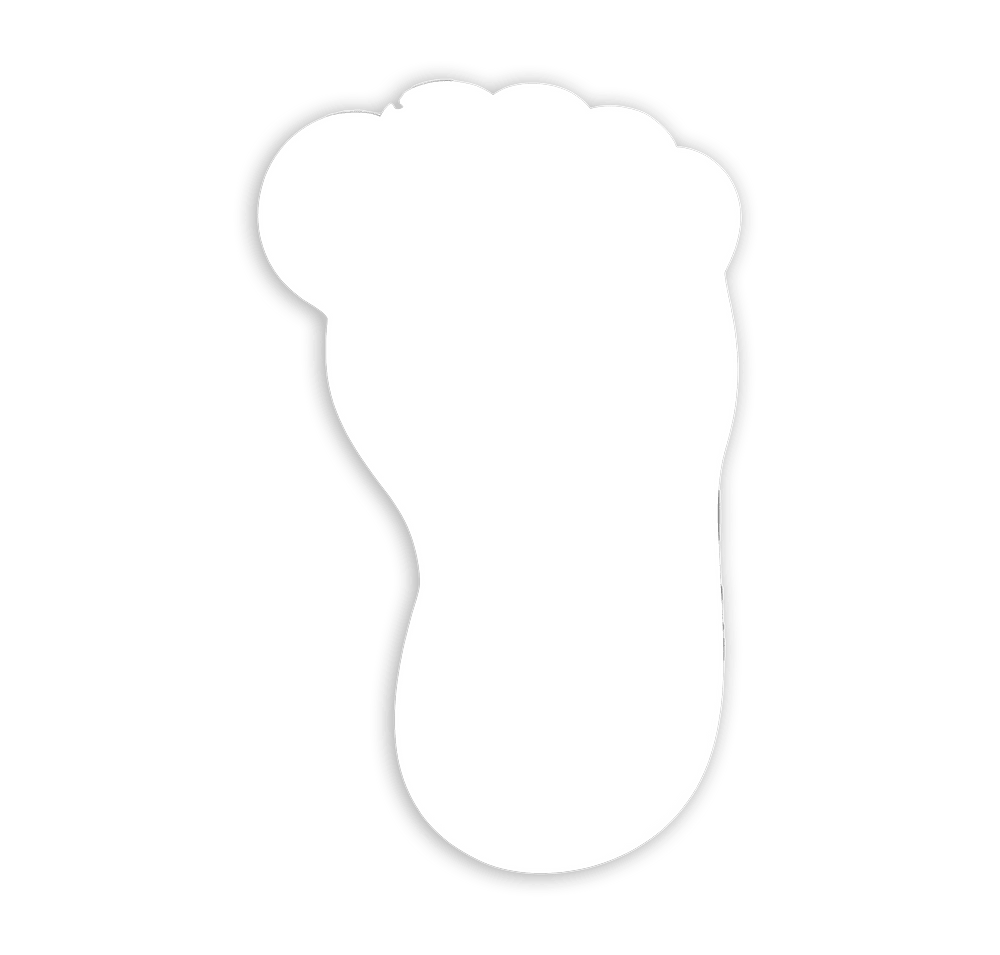 Full Color Re-Stick-It 2 in. x 3.125 in. Right Foot Shaped Reusable Decal-default