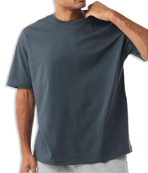 Bella + Canvas Boxy Heavyweight T-shirt in Vintage Navy