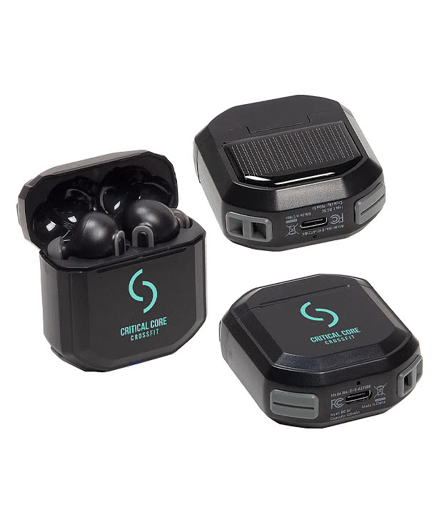 Allegro True Wireless Earbuds with Solar Powered Charging Case