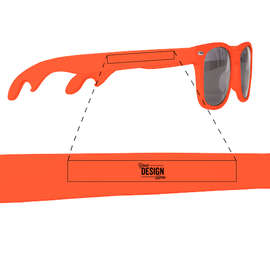 Malibu Bottle Opener Sunglasses - Color: Orange