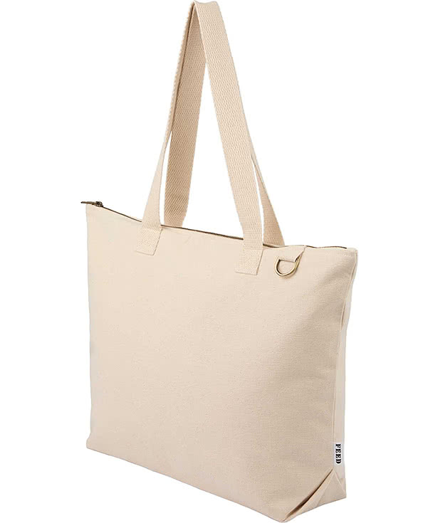 FEED Organic Cotton Zippered Tote Bag