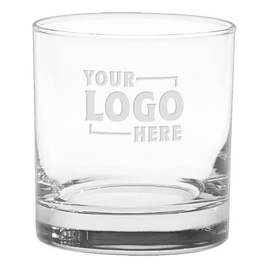 Laser Engraved 11 oz. Double Old Fashioned Glass in Clear