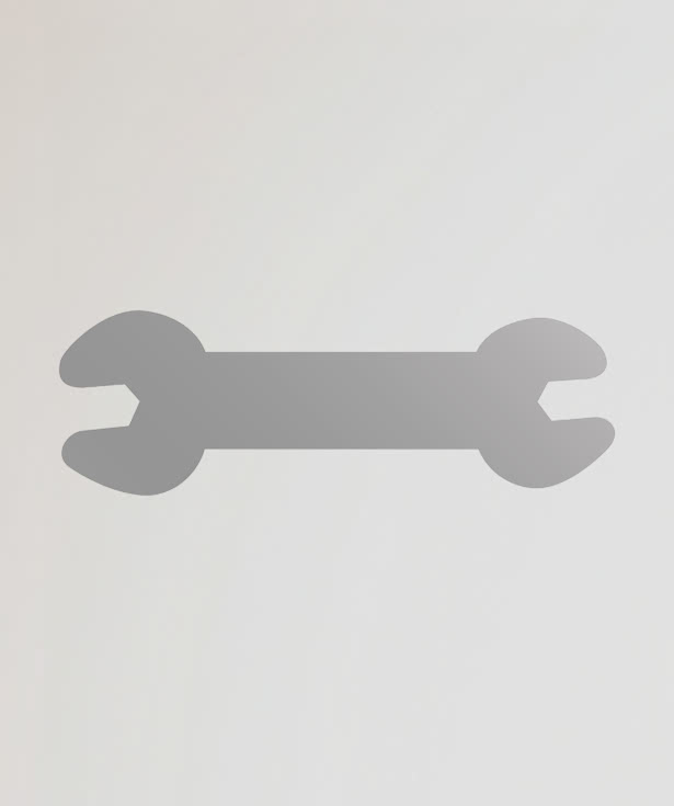 Full Color Re-Stick-It 1.375 in. x 4.125 in. Wrench Shaped Reusable Decal
