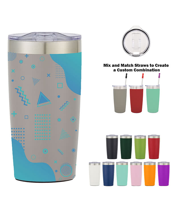 Full Color 20 oz. Two-Tone Himalayan Stainless Steel Insulated Tumbler