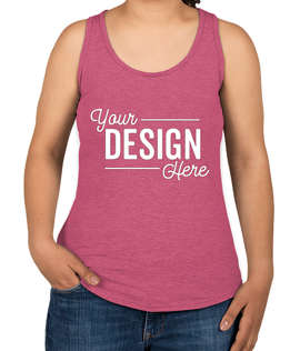 Anvil Women's Tri-Blend Racerback Tank - Color: Heather Raspberry