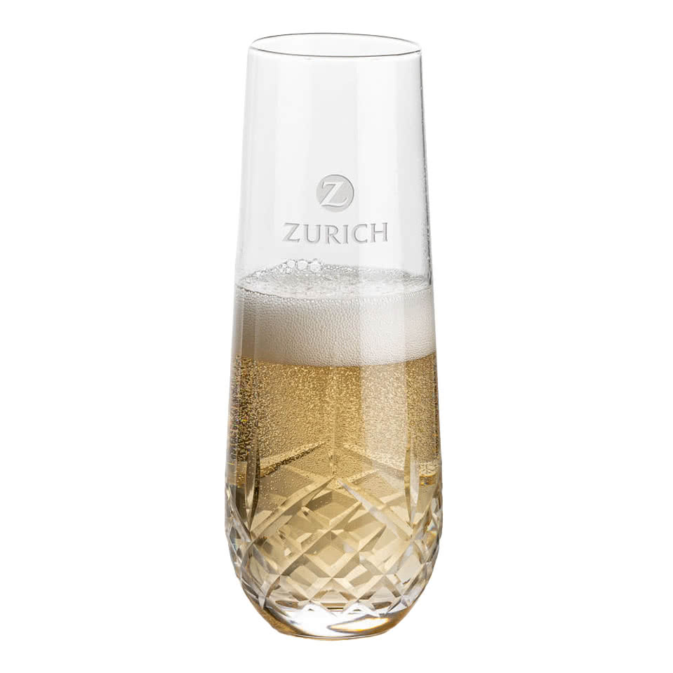 Laser Etched 9 oz. Templeton Stemless Flute Glass