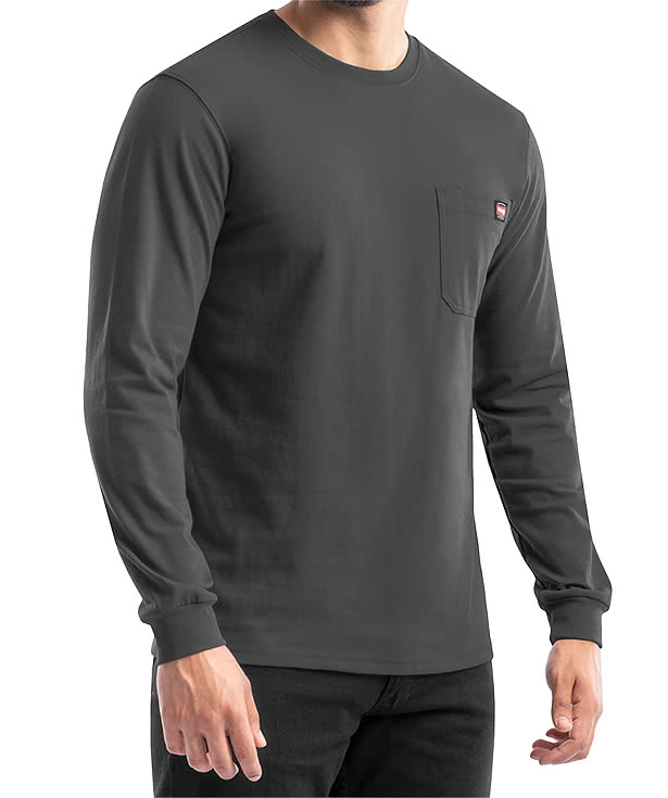 Wrangler Workwear Heavyweight Long Sleeve Pocket T-shirt - Printed