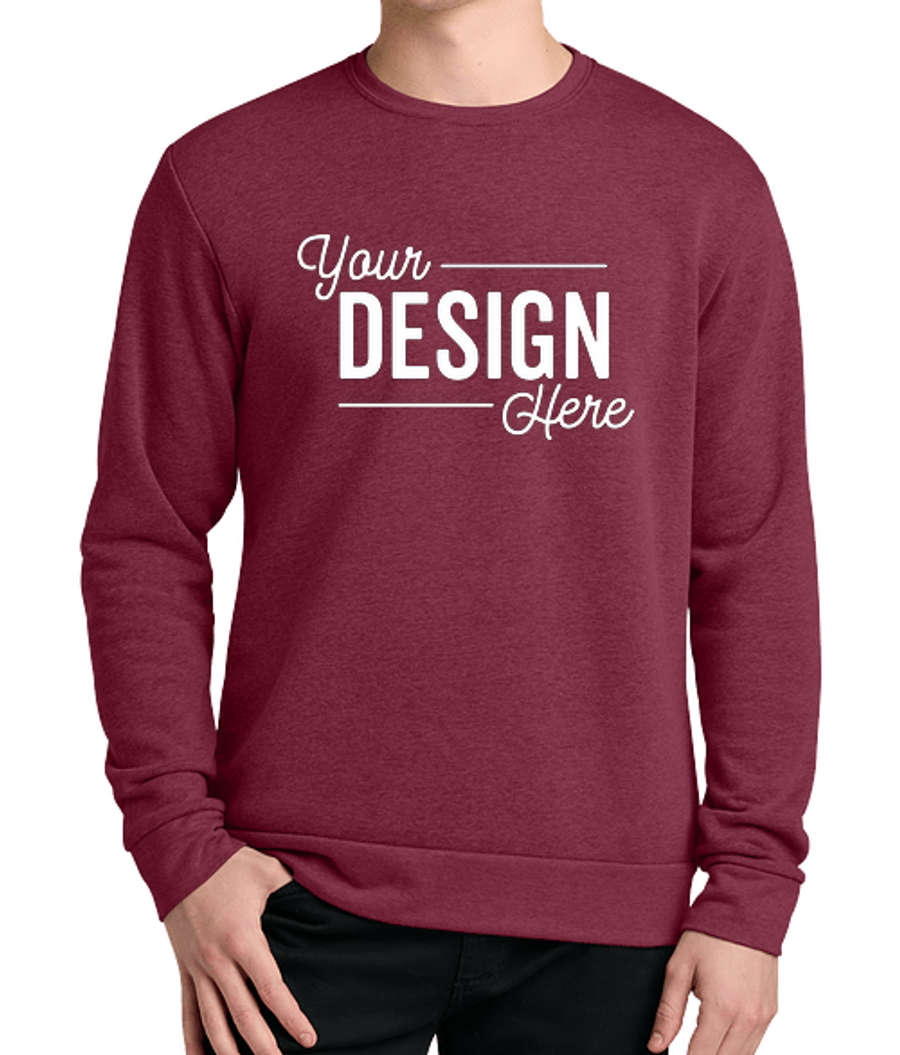 Next Level Malibu Midweight Crewneck Sweatshirt in Heather Cardinal