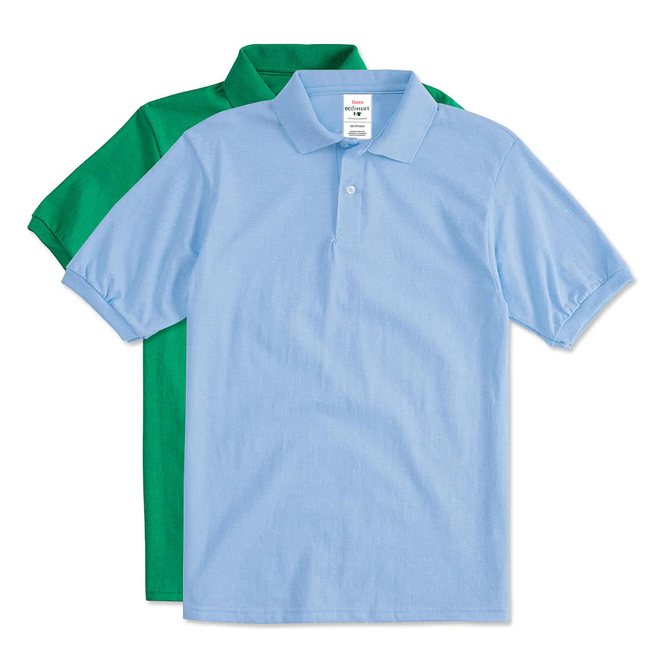 Hanes EcoSmart 50/50 Jersey Polo - Embroidered