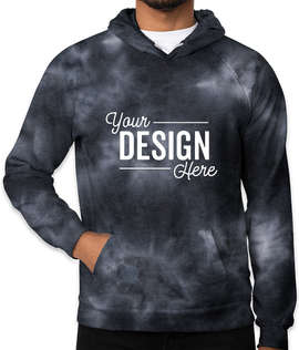 Royal Apparel USA-Made Cloud Tie-Dye Pullover Hoodie - Color: Phantom