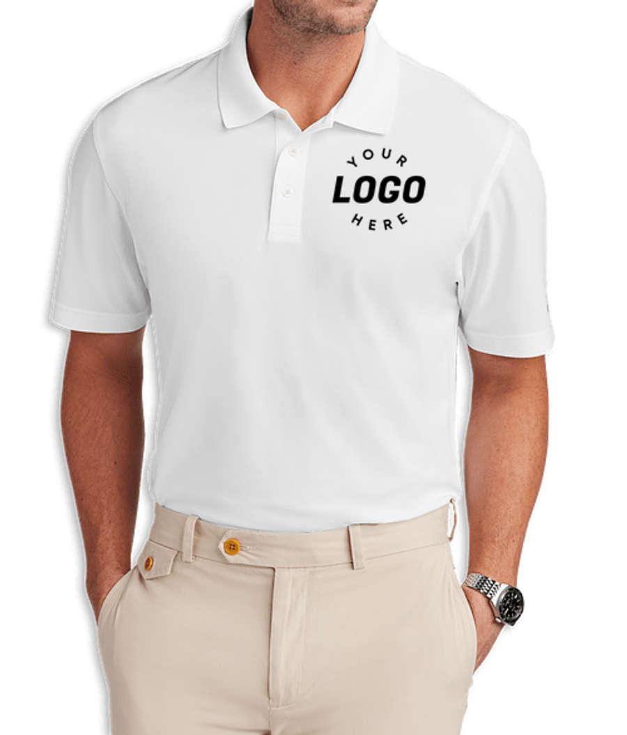 Brooks Brothers Mesh Performance Pique Polo - Printed in White