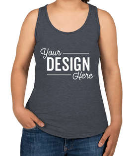 Anvil Women's Tri-Blend Racerback Tank - Color: Heather Navy
