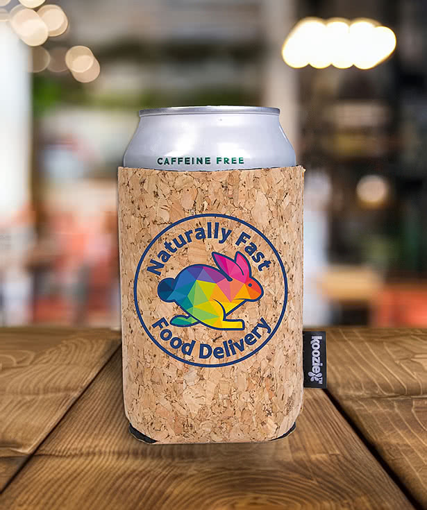 Full Color Koozie® Distressed Print Cork Can Cooler