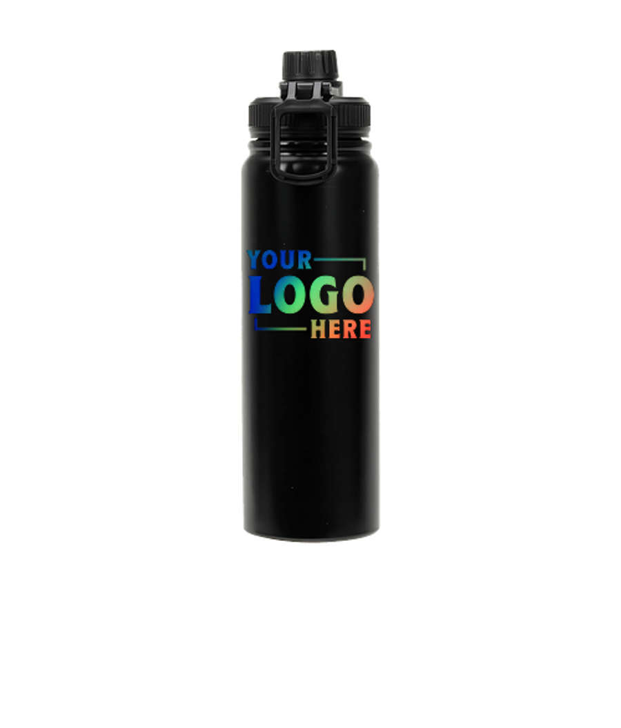 Full Color 27 oz. Nomad Stainless Steel Insulated Water Bottle in Black