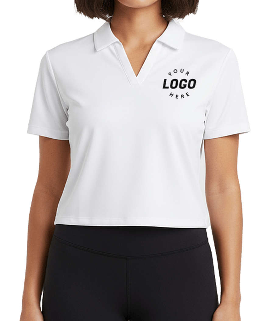Holloway Women's Core Boxy Waist Length Pique Polo in White