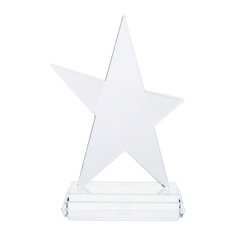 Abstract Star Award in Clear