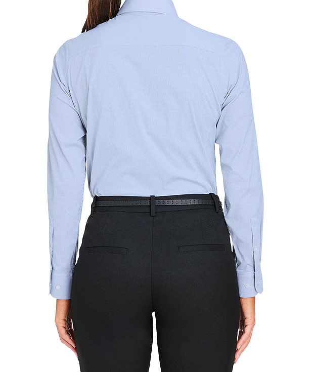 Devon & Jones Women's CrownLux Microstripe Performance Dress Shirt - Printed