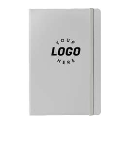 JournalBooks ® Debossed Ambassador Hard Cover Notebook - Color: Silver