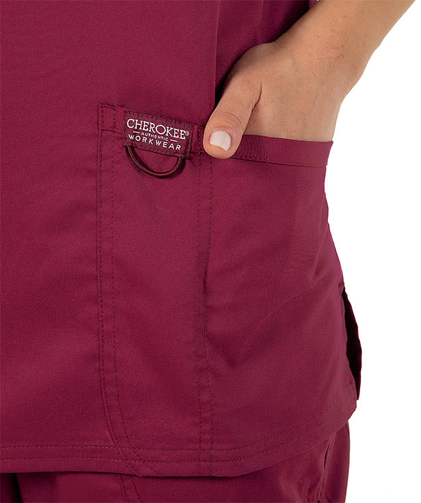 Cherokee Workwear Revolution Women's V-Neck Scrub Top - Printed