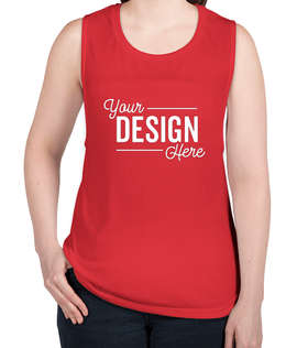 Bella + Canvas Women's Flowy Muscle Tank - Color: Red