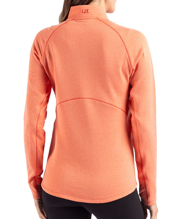 Cutter & Buck Women's Peshastin Recycled Half Zip Grid Fleece Pullover