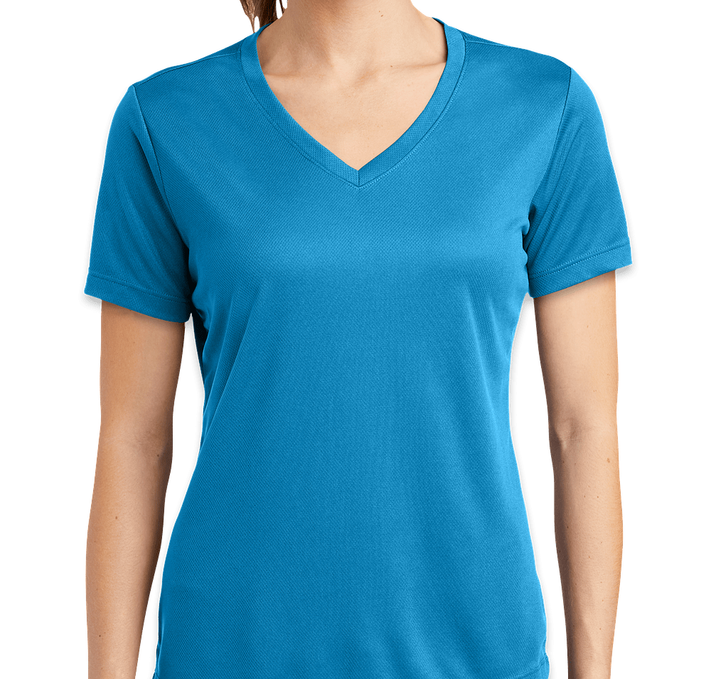 Sport-Tek Women's RacerMesh V-Neck Performance Shirt-default