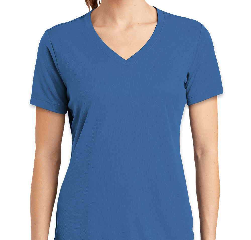 Sport-Tek Women's RacerMesh V-Neck Performance Shirt-default