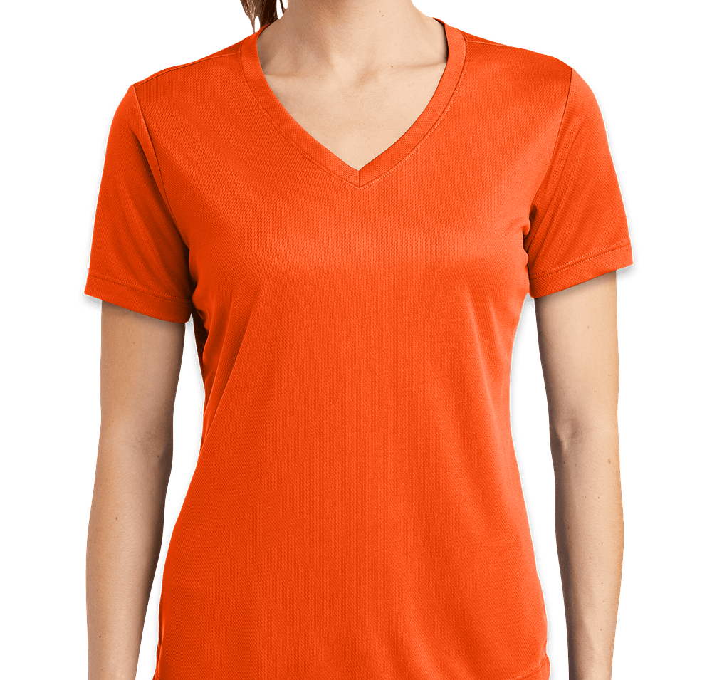 Sport-Tek Women's RacerMesh V-Neck Performance Shirt-default