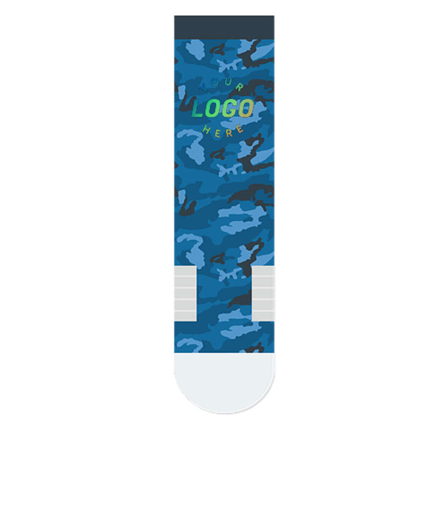 Military Camo Premium Crew Socks in Blue