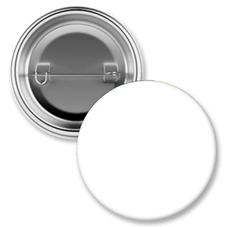 1.5" Round Button in SILVER