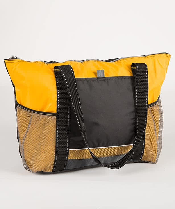 Colorblock Zippered Insulated 24 Can Cooler Tote Bag