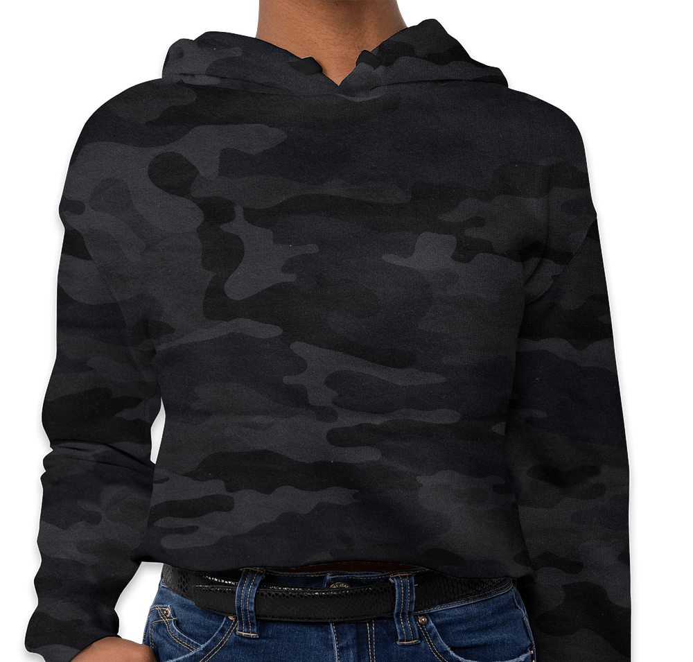 Independent Trading Women's Camo Cropped Hoodie-default