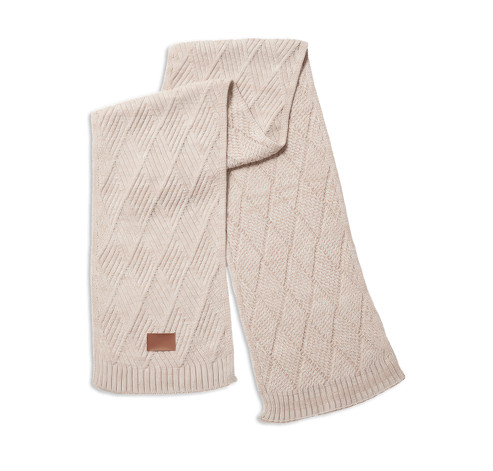Debossed Leeman Trellis Knit Scarf-default