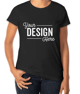 Gildan Women's Lightweight Jersey T-shirt - Color: Black