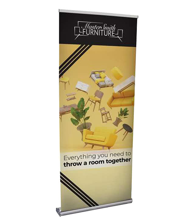 Full Color 34" x 82" Stratus Retractable Banner Kit