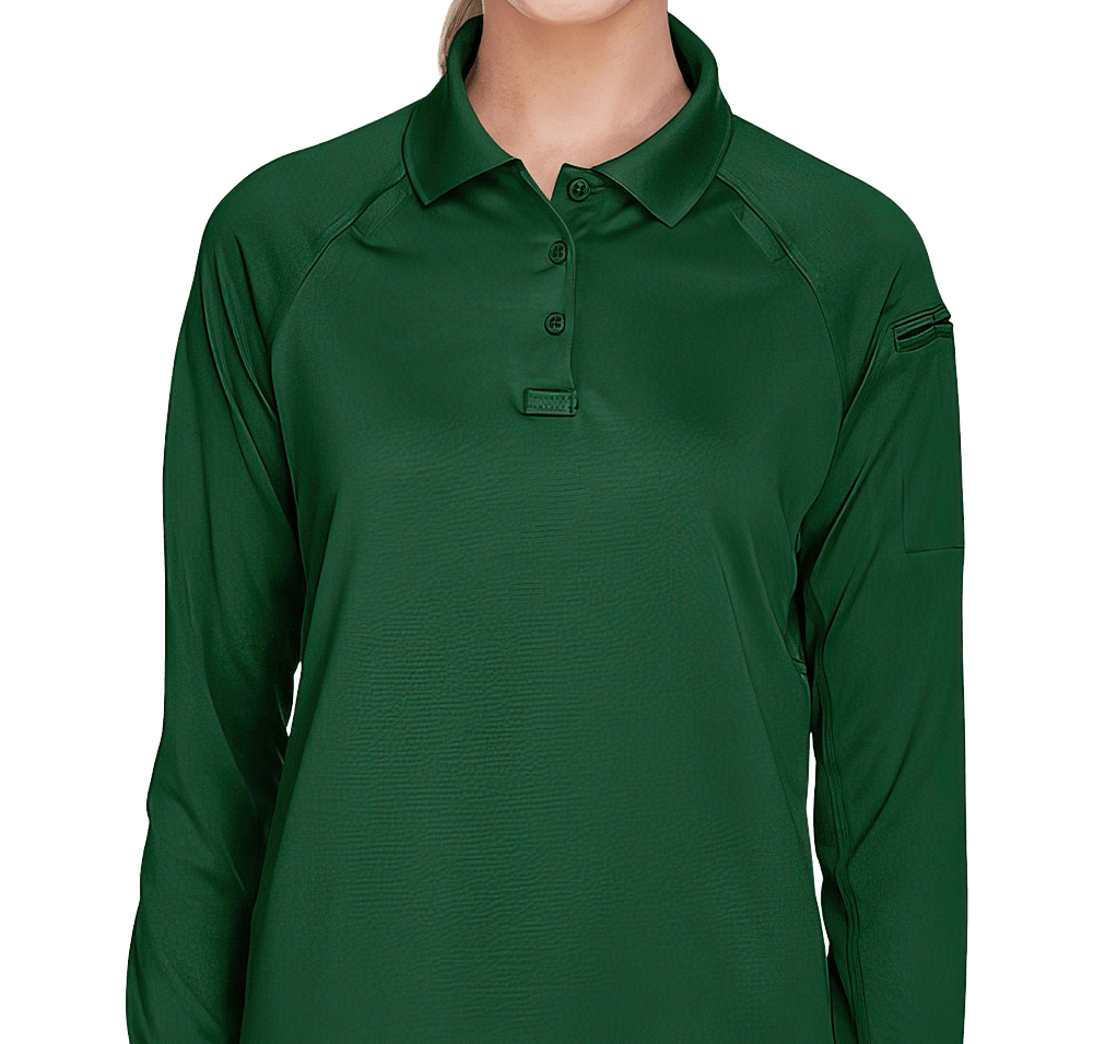 Harriton Women's Advantage Tactical Long Sleeve Performance Polo - Embroidered-default