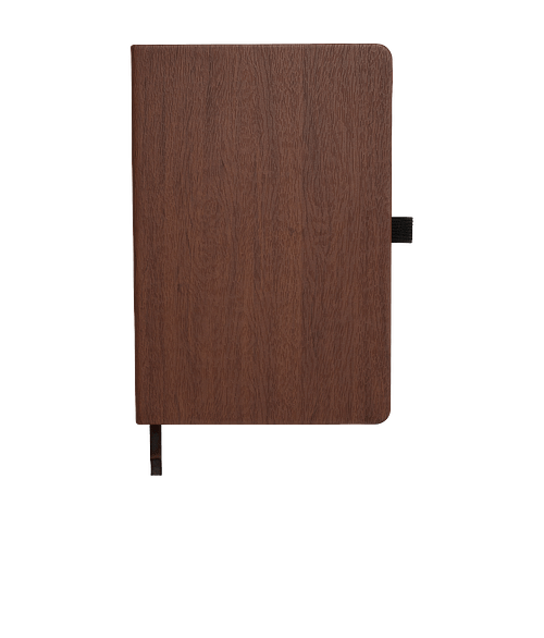 Debossed Woodgrain Texture Hard Cover Notebook in BROWN