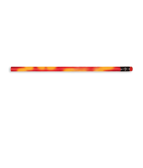 Color Changing Mood Pencil with Colored Eraser in Red To Bright Orange