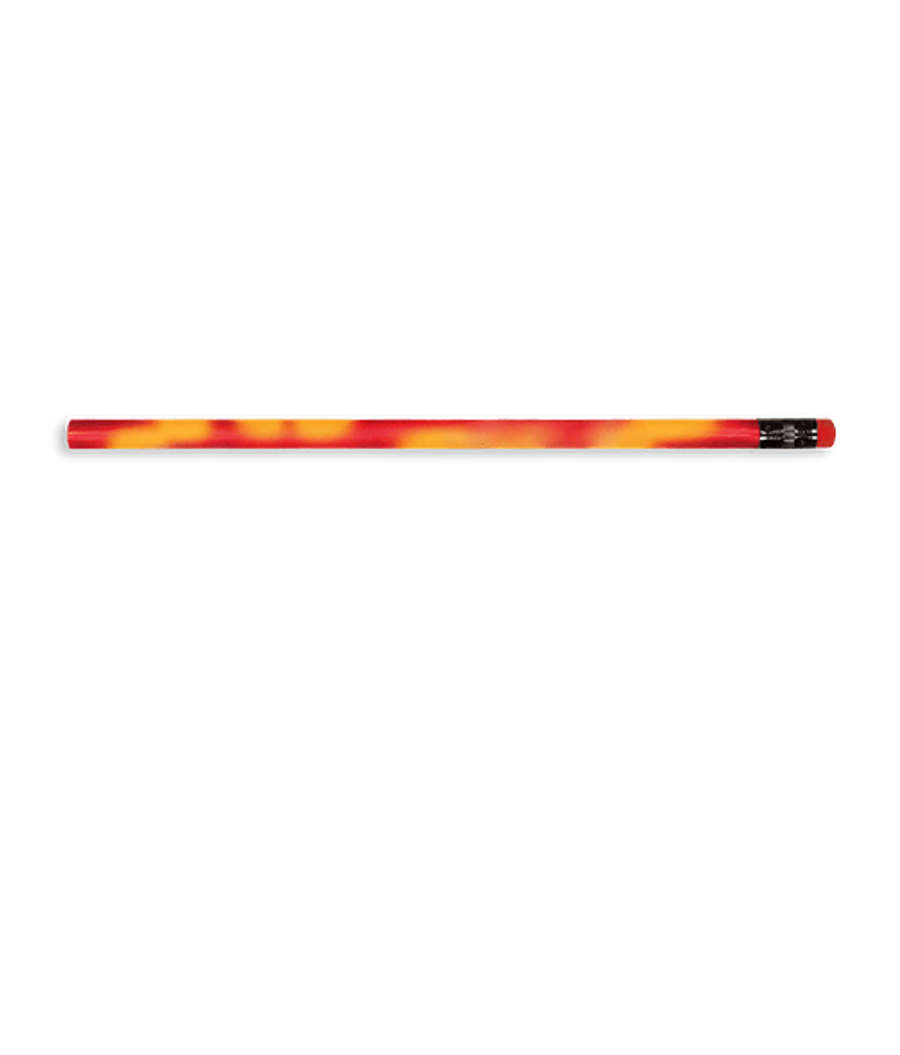 Color Changing Mood Pencil with Colored Eraser in Red To Bright Orange
