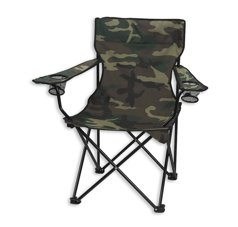 Dual Cup Holder Folding Chair with Carrying Bag-default