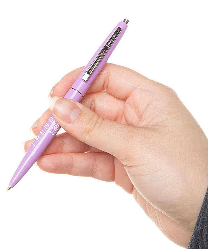 Clic Silver Trim Ballpoint Pen (blue ink)
