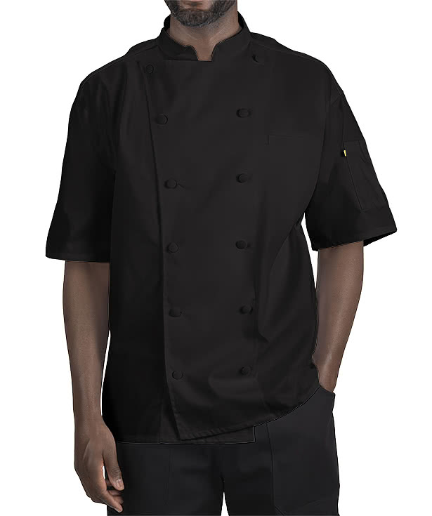 Edwards 12 Button Mesh Back Short Sleeve Chef Coat