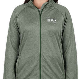 Devon & Jones Women's Heather Performance Full Zip - Color: Forest Heather