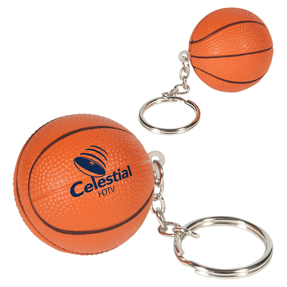 Classic Basketball Stress Reliever Keychain