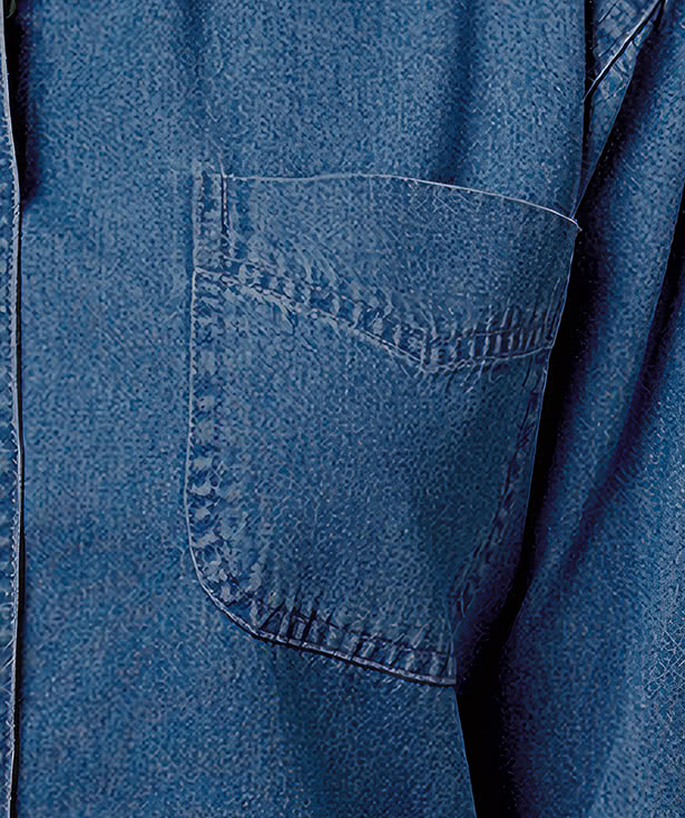 Blue Generation Women's Pocket Long Sleeve Denim Shirt