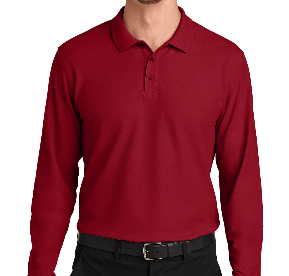 Port Authority Wearever UV Long Sleeve Performance Pique Polo-default