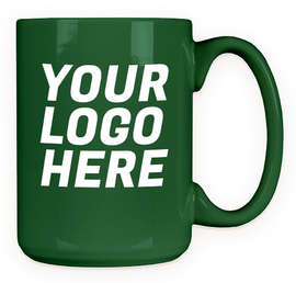 15 oz. Large Ceramic Mug - Color: Green